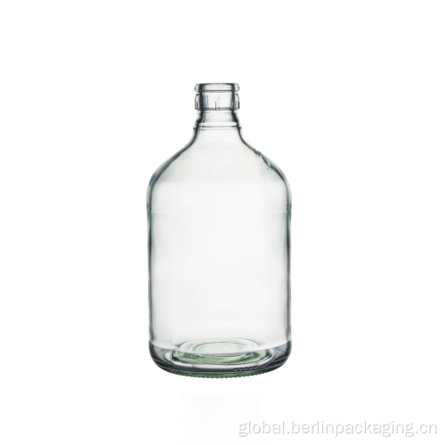 Boston Round Glass Bottle 500ml 770ml 1020ml Spirits Boston Round Glass Bottle Supplier